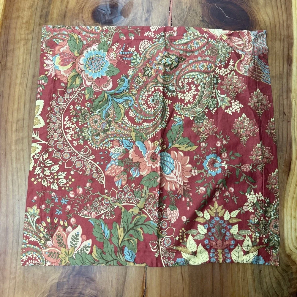 Pottery Barn Clara Palampore Floral Duvet 2 Pillow Shams Cotton Queen